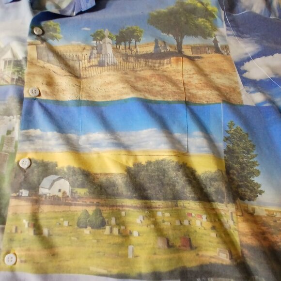 Day of the Dead shirt - dye sublimation project - polyester camp shirt - Picture 4 of 5